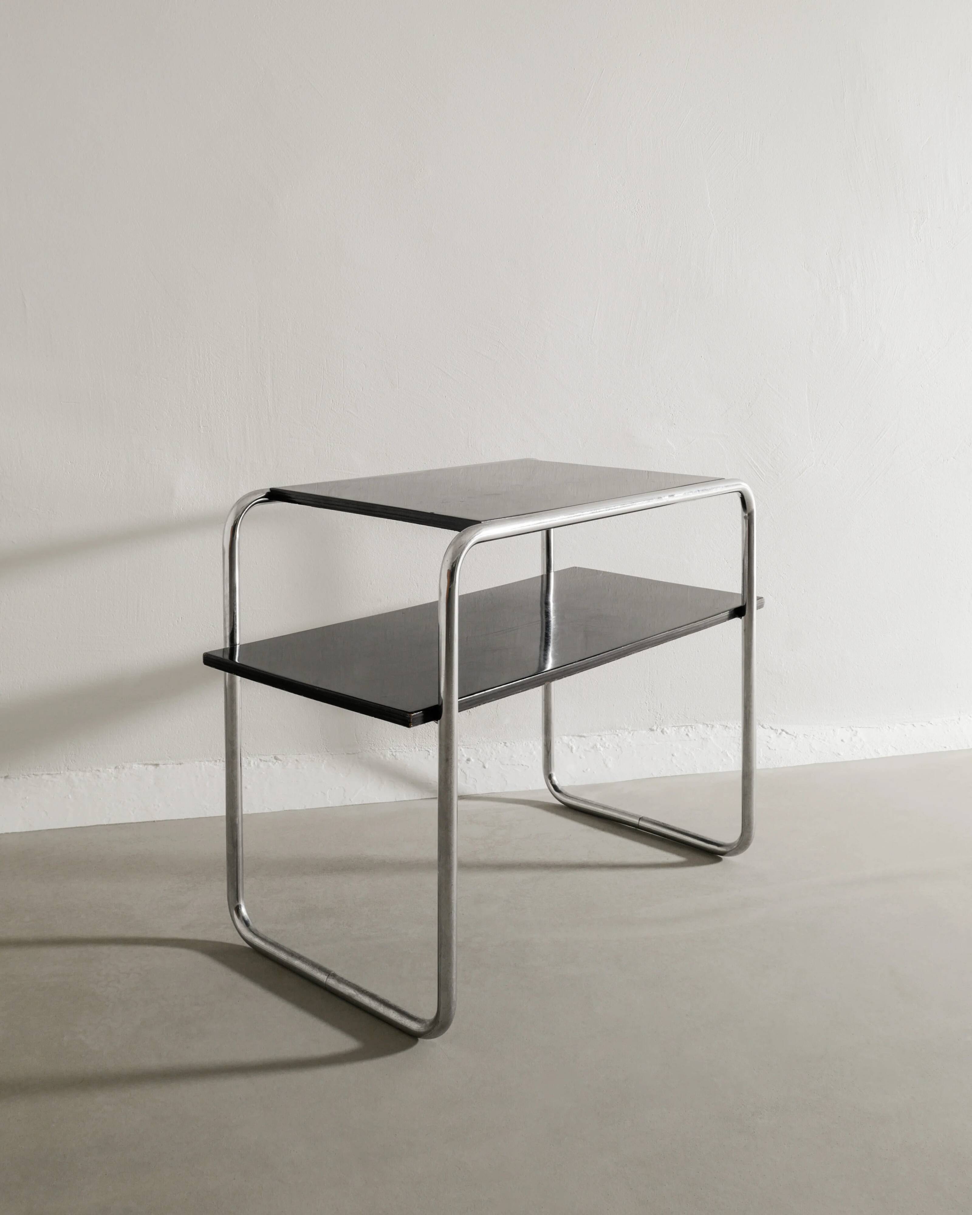 Table d'appoint vintage Bauhaus « B12 » du milieu du siècle par Marcel Breuer, années 1930