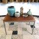 Copper side table with abstract relief from Opal Möbel, West-Germany 1960s