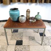 Copper side table with abstract relief from Opal Möbel, West-Germany 1960s