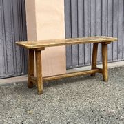 Solid wood bench, French craftsmanship, 102cm