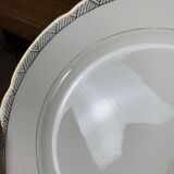 Set of 6 Villeroy & Boch white and gold flat plates, 1950