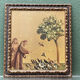 Reproduction Braun & Cie, Saint Francis of Assisi, carved wooden frame