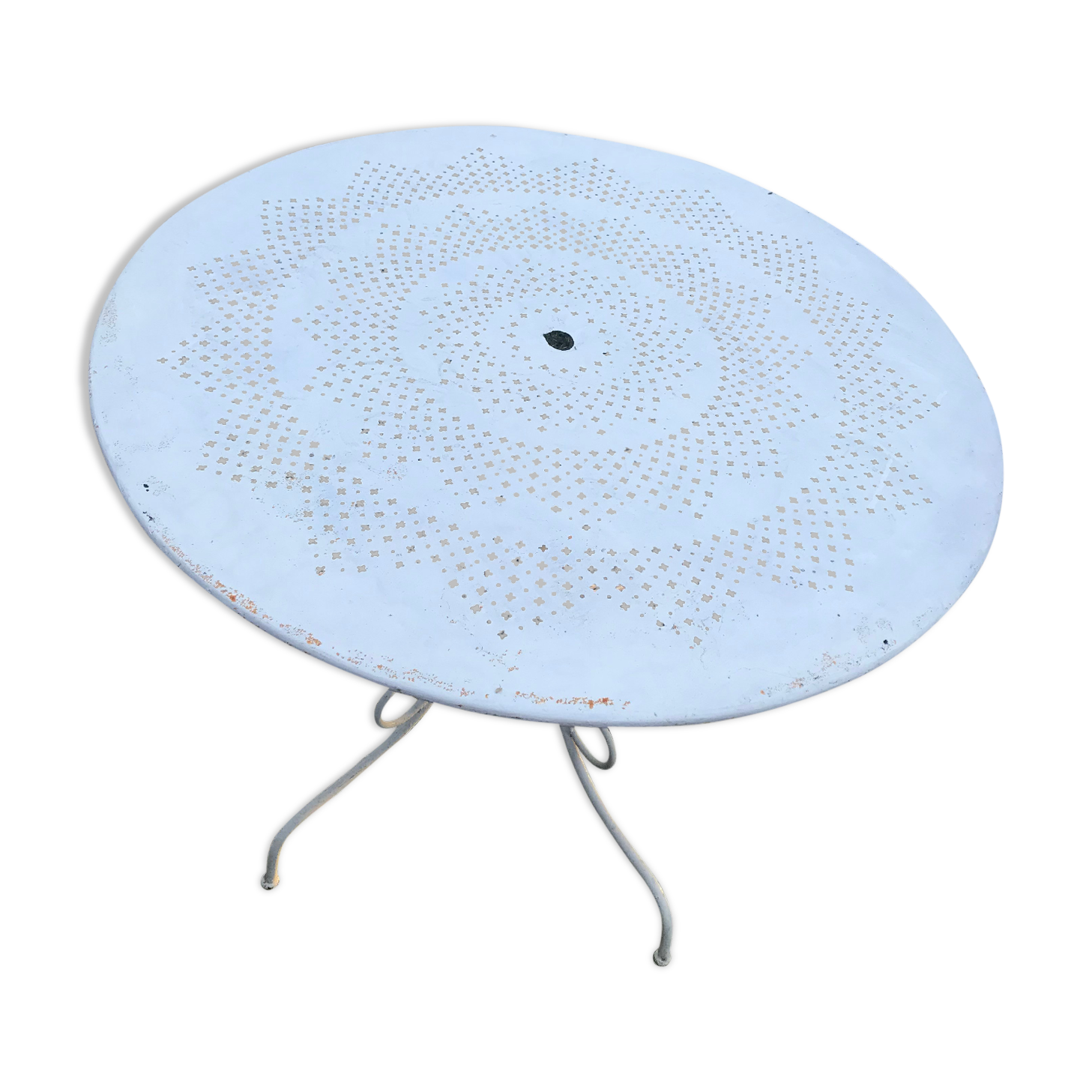 Old iron garden table