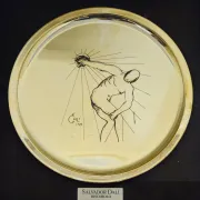 Silver-plated plate – Screen printing – Numbered edition 816/1500