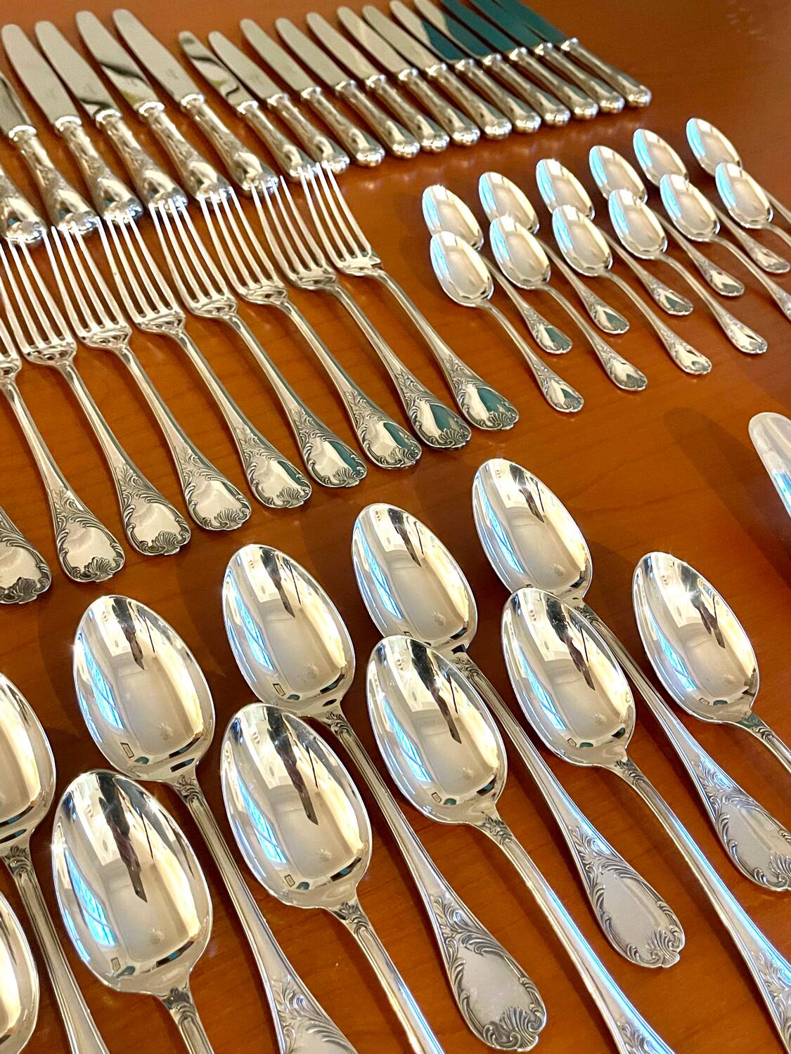 Christofle Marly cutlery set 62 pieces, near new condition