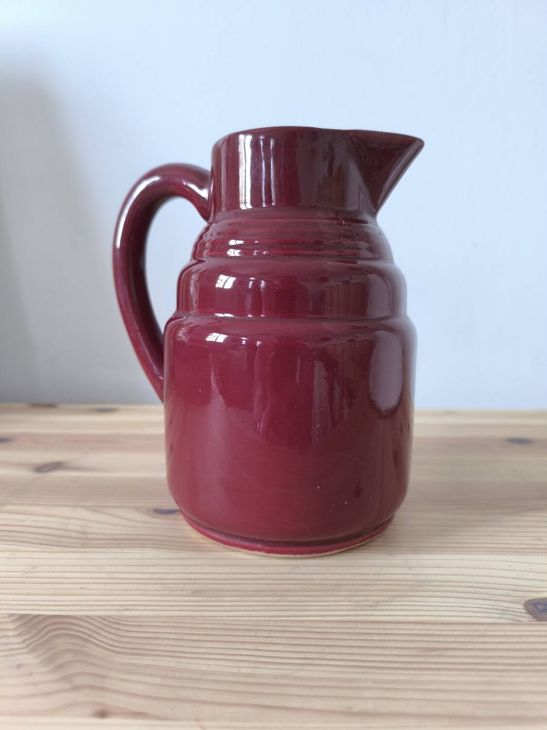 Vintage earthenware pitcher PL France