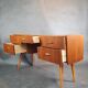 Vintage teak desk with 5 drawers, Restored, Norway 1960