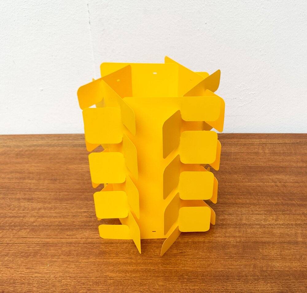 Yellow folding pendant lamp from the mid-century space age by Gunner Jensen, 1970s.