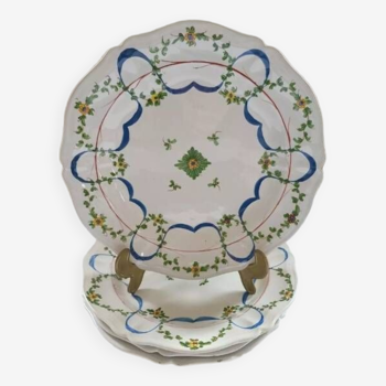 Lot de 4 assiettes en faience italy