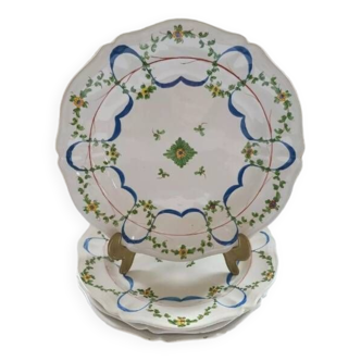 Lot de 4 assiettes en faience italy