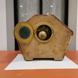 Art Deco clock in pink marble, 30s
