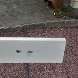 Garden bench with old cast-cast-or-cast-or-cast foot