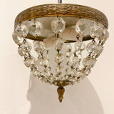 Lustre laiton et pampilles cristal