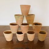 Lot of 10 terracotta pots circa 1930 graineterie