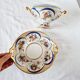 Tasse et soucoupe en porcelaine reproduction de sèvres décorées à la main par m.carpezat pour limoge