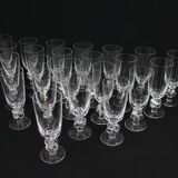 23 Flûtes En Cristal Modèle Clos Vougeot Lalique