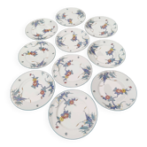 10 assiettes plates en porcelaine de Limoges - Haviland