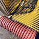 Vintage outdoor chair in webbing, 1960s-70s.
