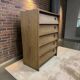 Vintage wooden shoe cabinet / drop-leaf cabinet
