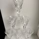 Set of 6 large crystal wine glasses 50s