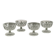 Set of 4 glass ice cream bowls
