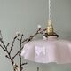 Vintage lampshade pendant light in pink opaline
