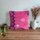 Berber cushion in pink and blue