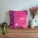 Berber cushion in pink and blue