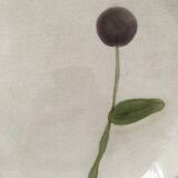 Plat décor fleur mauve