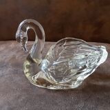 Crystal swan-shaped empty pockets