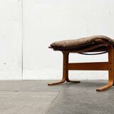 Modern Mid-Century Norwegian Siesta Pouf in Leather by Ingmar Relling for Westnofa, 1960s