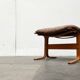 Pouf Siesta Norvégien Moderne du Milieu du Siècle en Cuir par Ingmar Relling pour Westnofa, années 1960