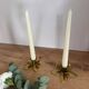 Bougeoirs en fleurs laiton