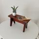 Vintage wooden plant stand stool
