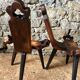 Pair of carved mountain stools