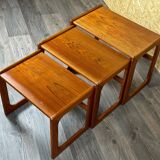 60s 70s Teak Nesting Tables side tables by Salin Nybor Denmark Design