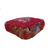 Handmade Berber pouf in wool 60 X 60 X 20 CM