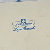 6 crystal glasses Florian Blue Light & Music by Luigi Bormioli, Italy of the 1980s