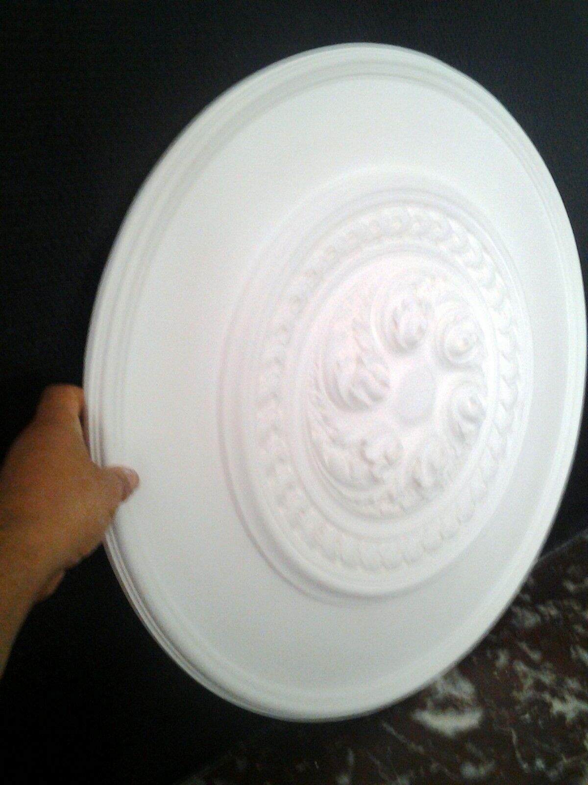 Rosette in staff, reinforced plaster 60cm