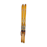 Vintage wooden Rossignol Hickory ski pair