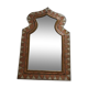 Mirror old brass wool frame oriental style 30x48cm