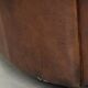 Sturdy dark cognac brown cow leather Aviator design armchair