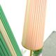 1950s floor lamp with pink and green shade and gold-coloured legs
