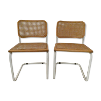 Pair of B32 chairs by Marcel Breuer, Made in Italy