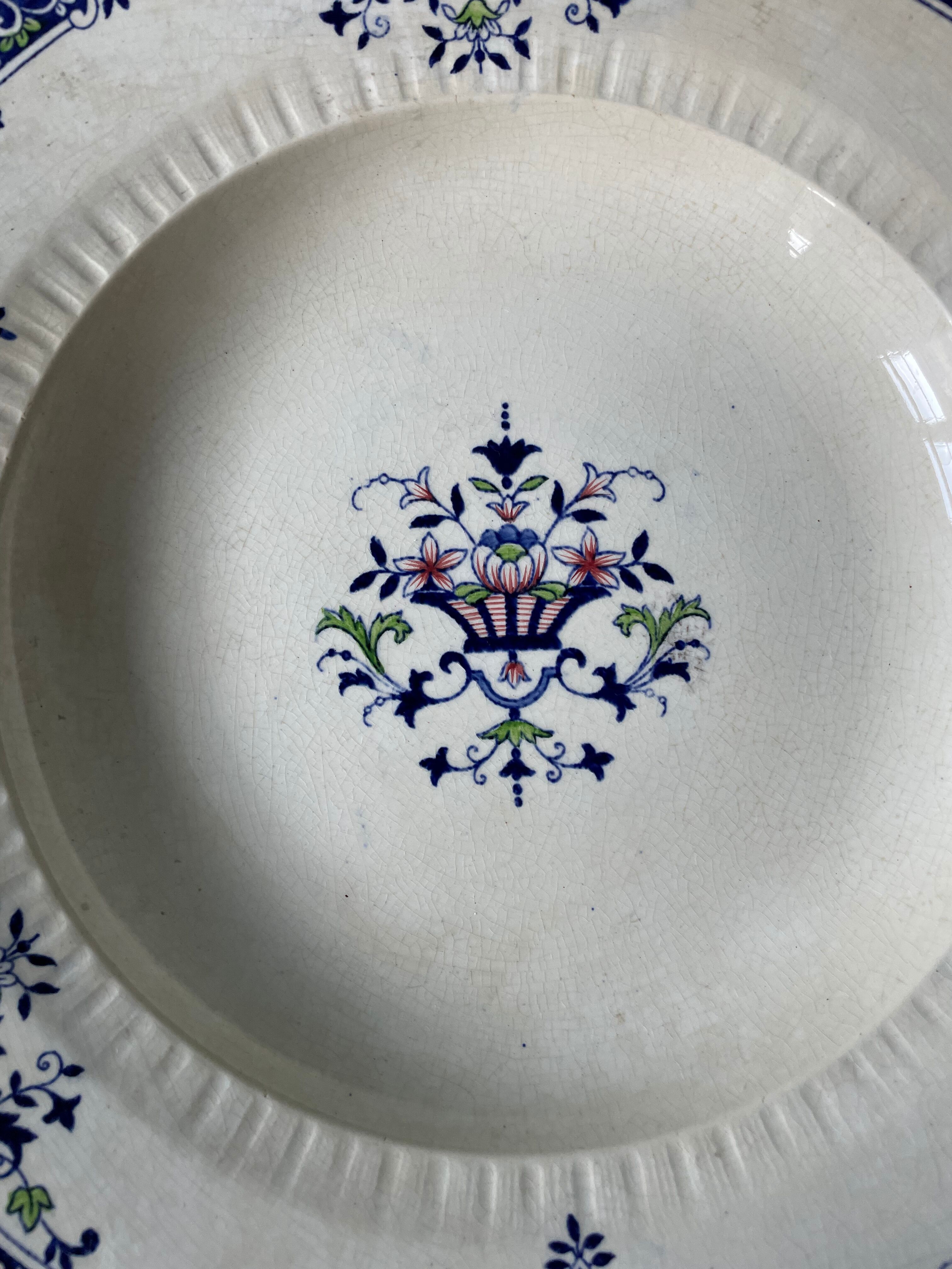 Hollow plate longchamp iron earth e. bourgeois paris