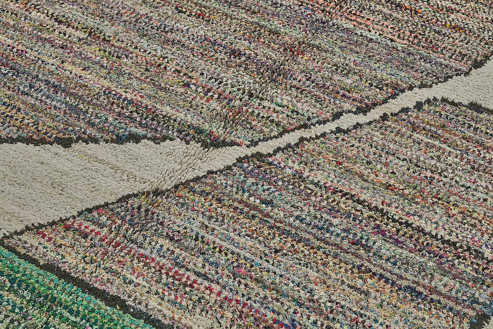 Handwoven Turkish Recycled Boho Rug 197 cm x 313 cm