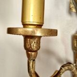 Old Wall Sconce bronze two torches style Napoleon III