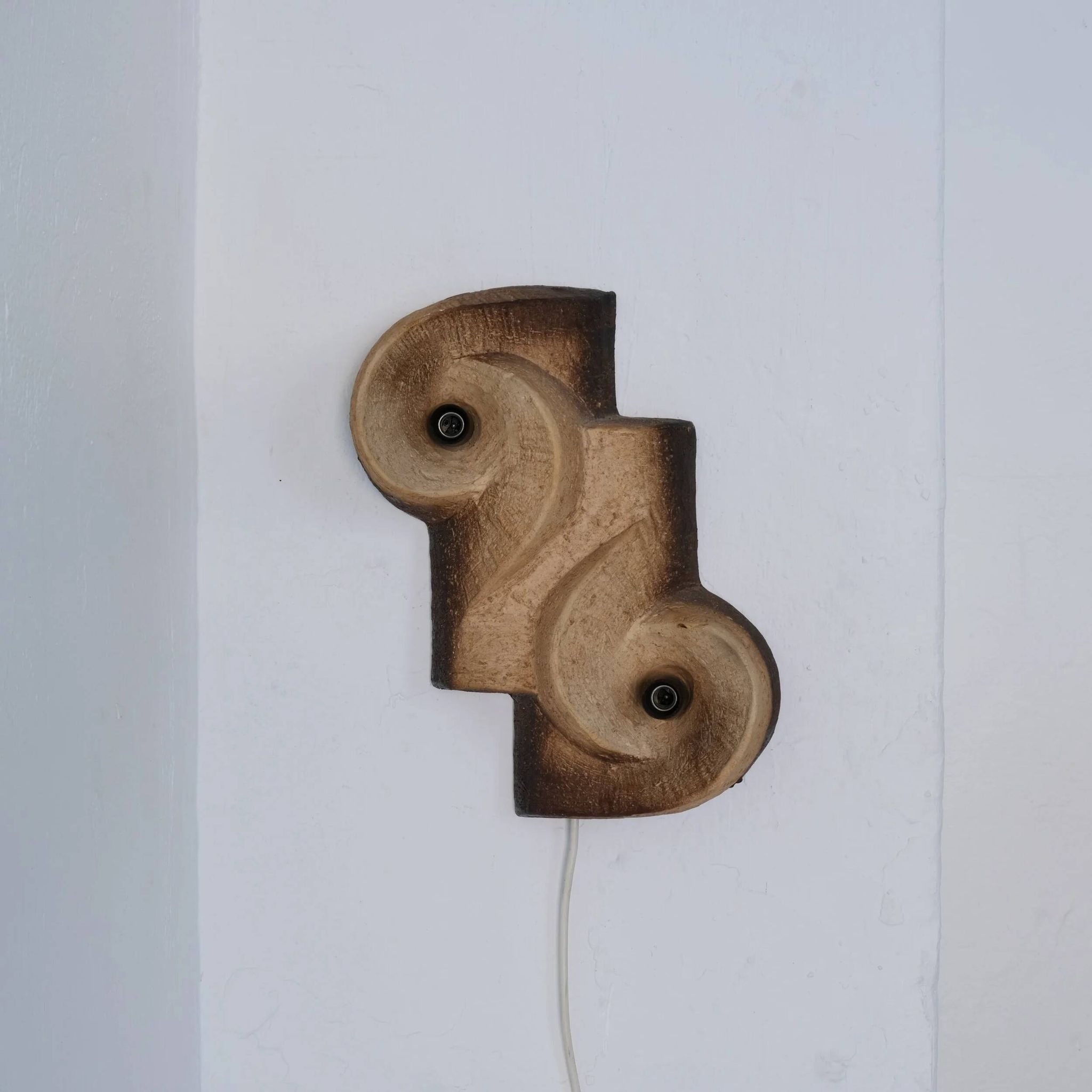 Brutalist ceramic wall sconce | Netherlands | 1960s