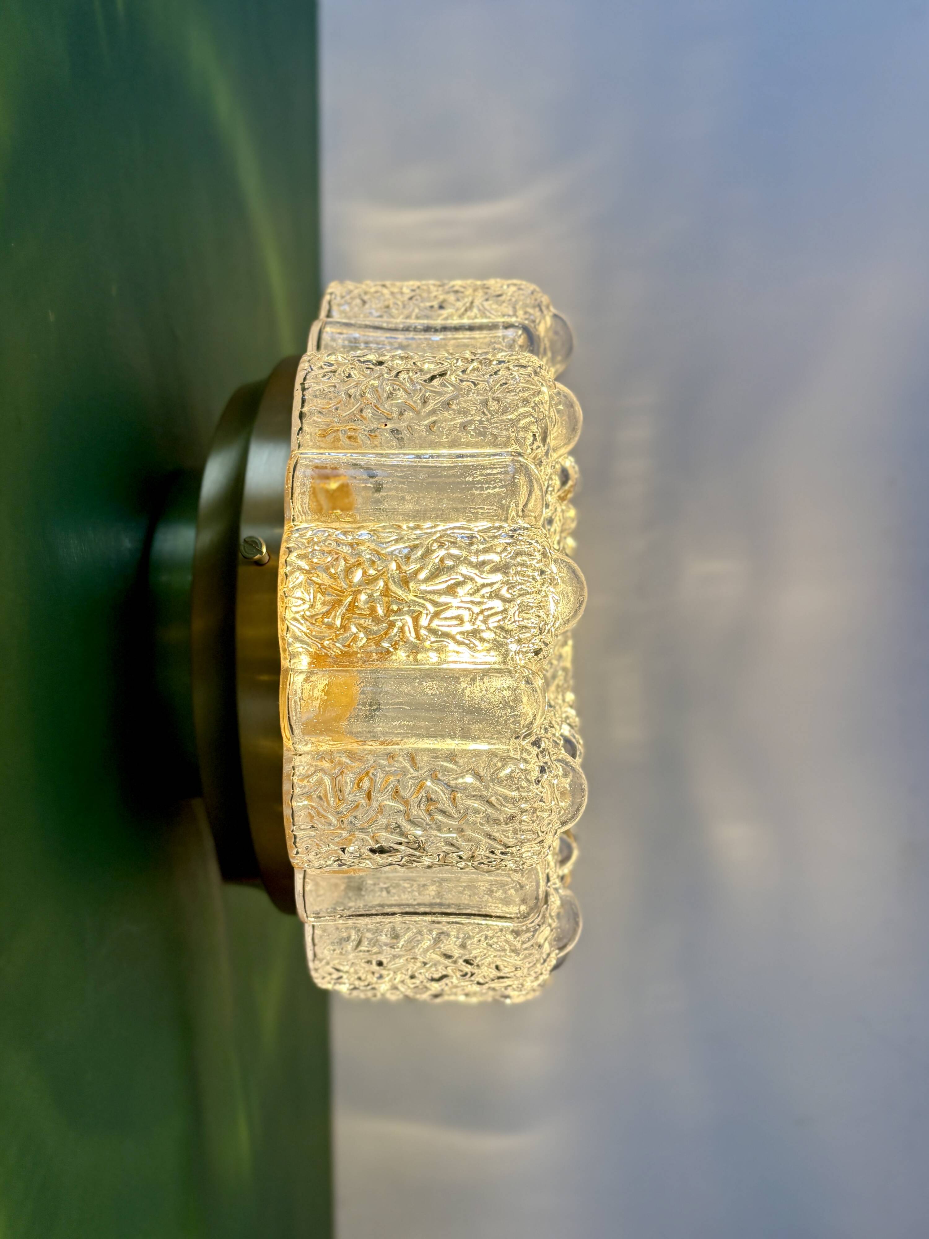 Vintage glass moulded globe wall/ceiling light.