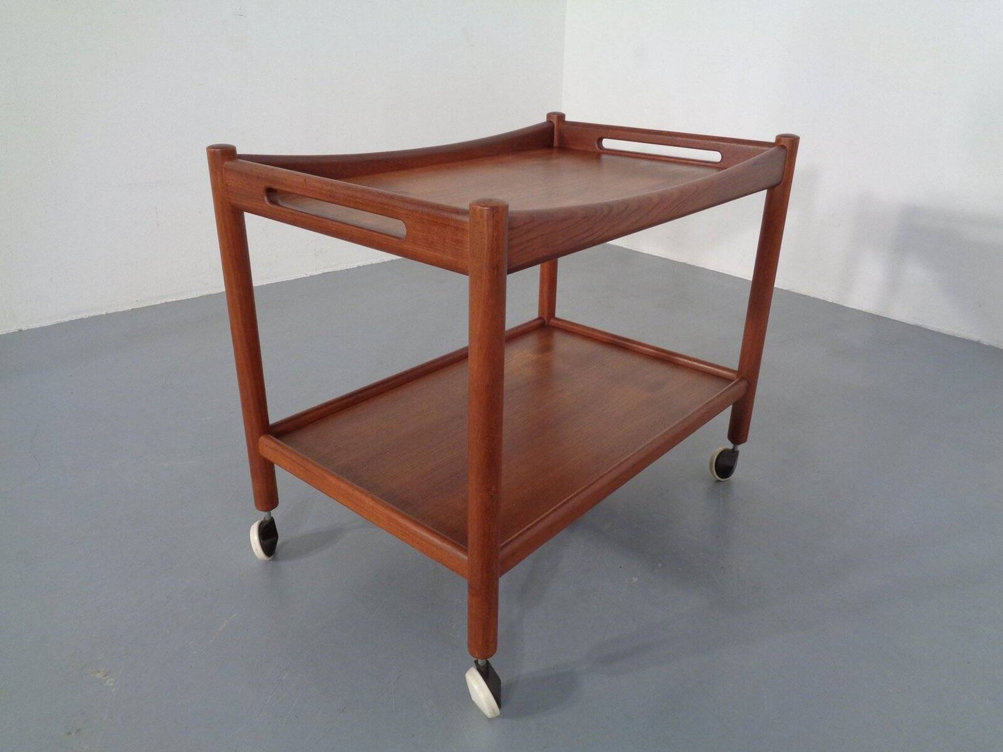 Teak Tea Cart by Hans J. Wegner for Andreas Tuck, Denmark, 1950s